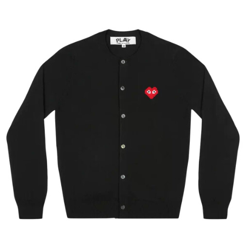 cardigan da donna con emblema invasore nero