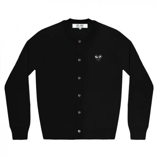 cardigan da donna con emblema nero nero