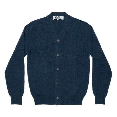 cardigan con scollo a v in lana dagnello da uomo cdg blu navy