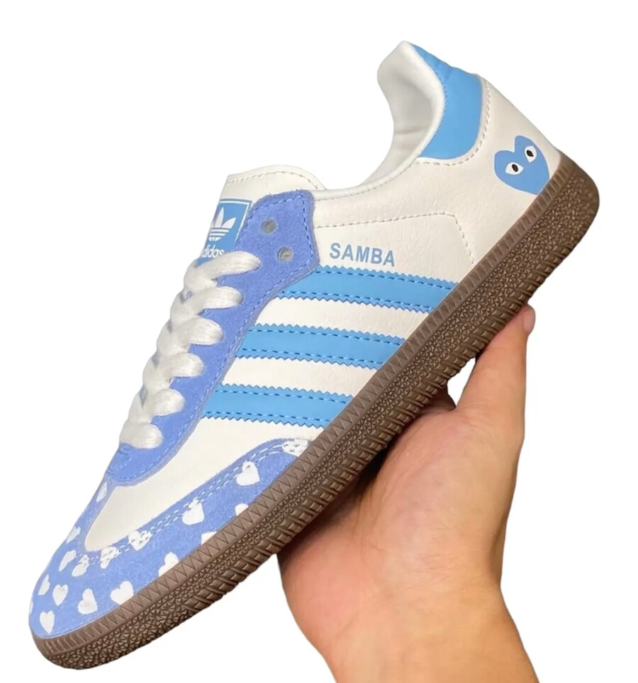 adidas samba x comme des garçons cielo blu
