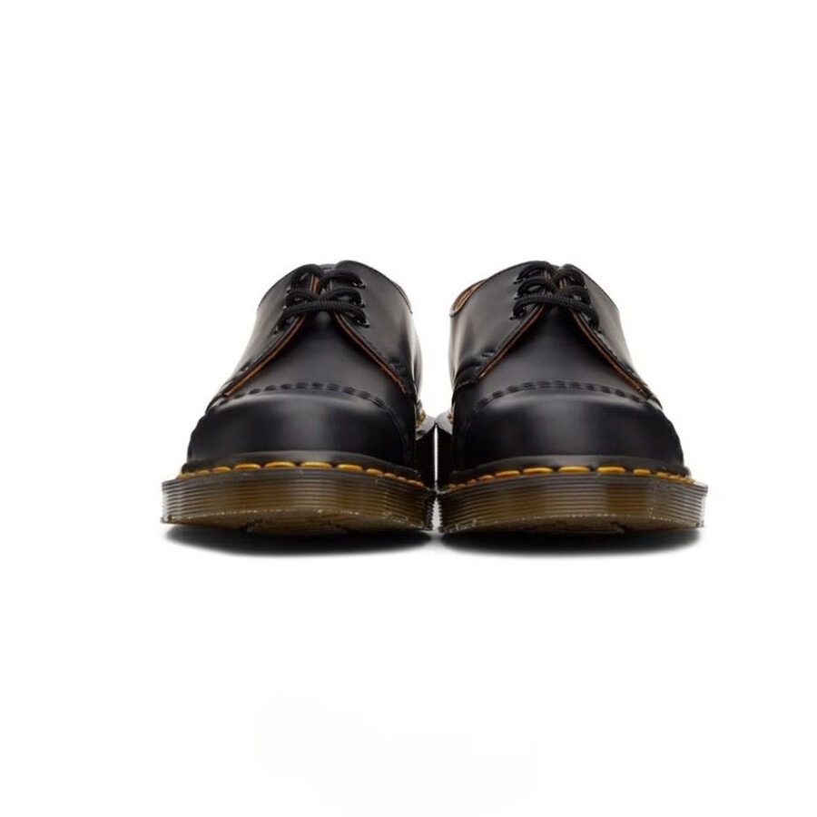 cdg x dr. martens 3 fori neri con cappuccio cucito