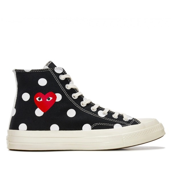 converse red heart polka dot sneakers 70 high nero
