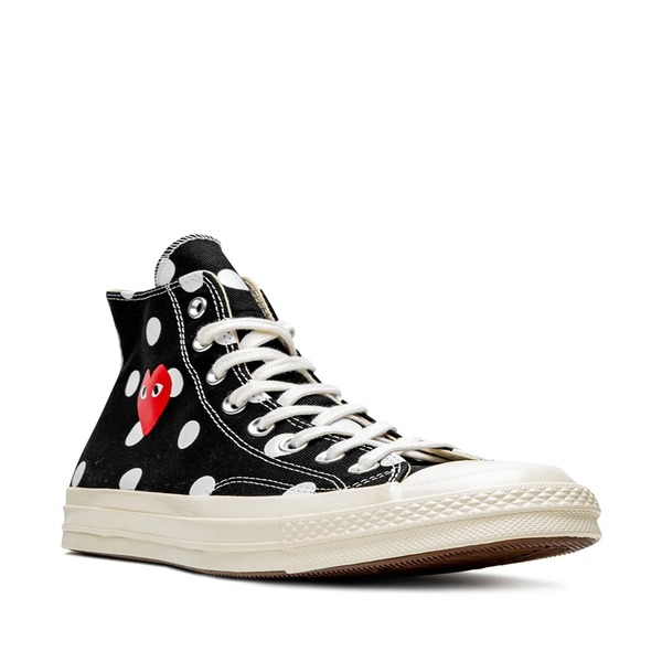 converse red heart polka dot sneakers 70 high nero