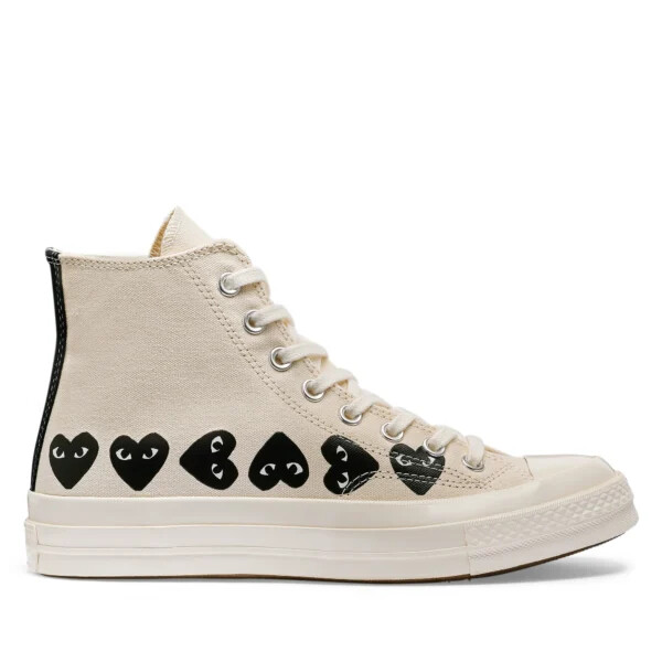 converse multi hearts high top bianco