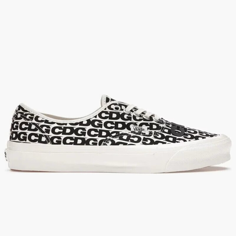 vans authentic x cdg con linguetta in gomma nera