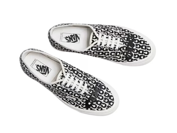 vans authentic x cdg con linguetta in gomma nera