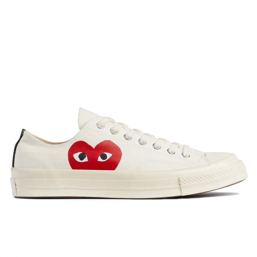 comme des garcons play x converse chuck 70 low bianche