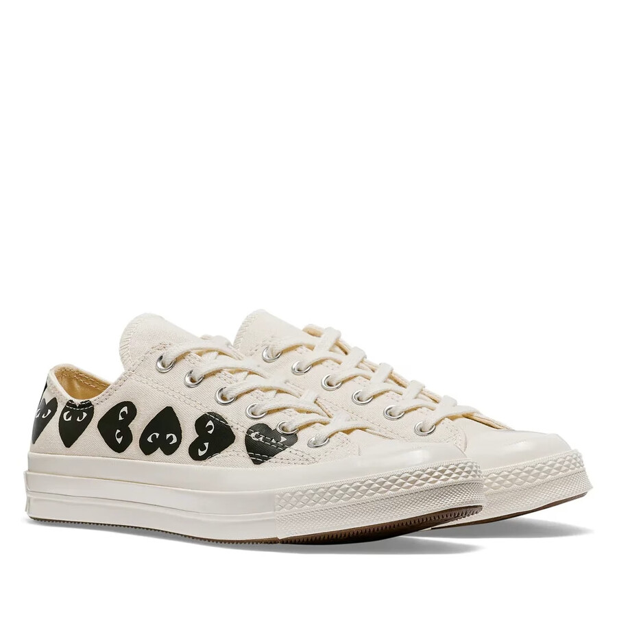 converse multi cuori basse bianche