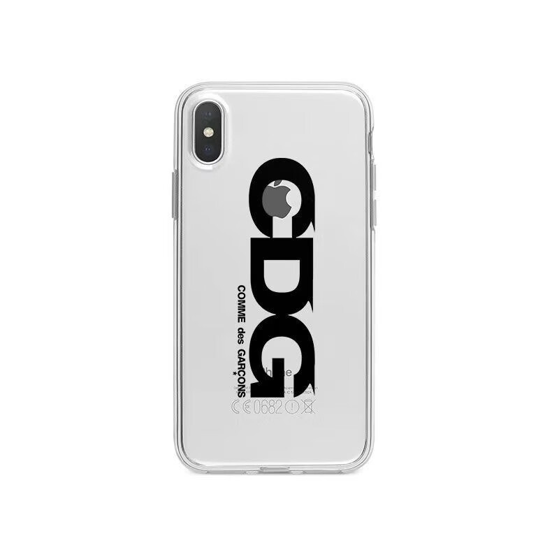 custodia trasparente per iphone con logo cdg