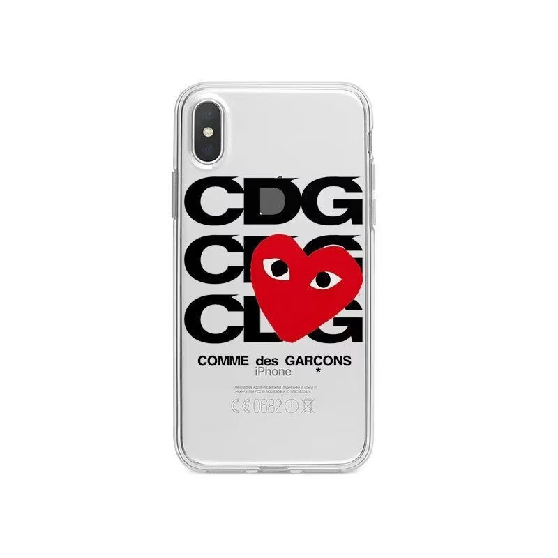 custodia trasparente per iphone cdg con mini cuore