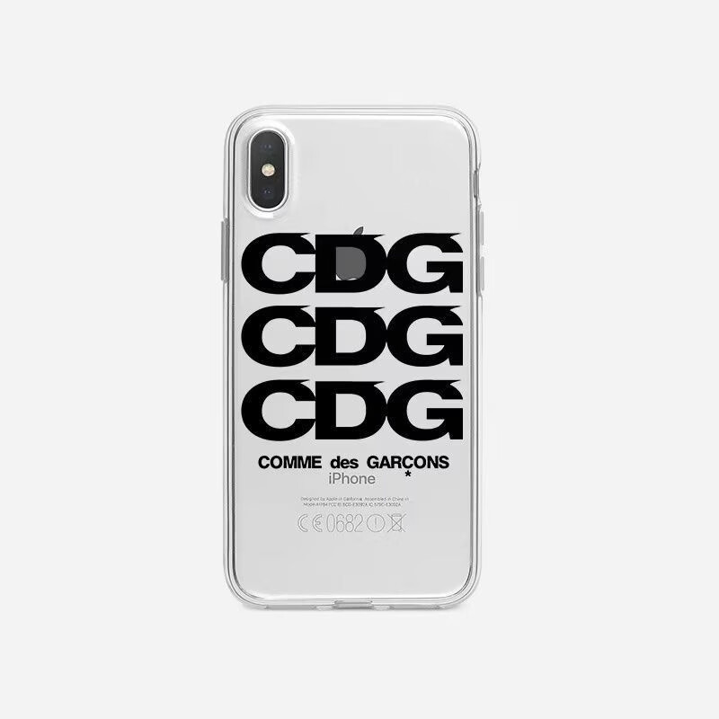 custodia trasparente per iphone con logo cdg 3