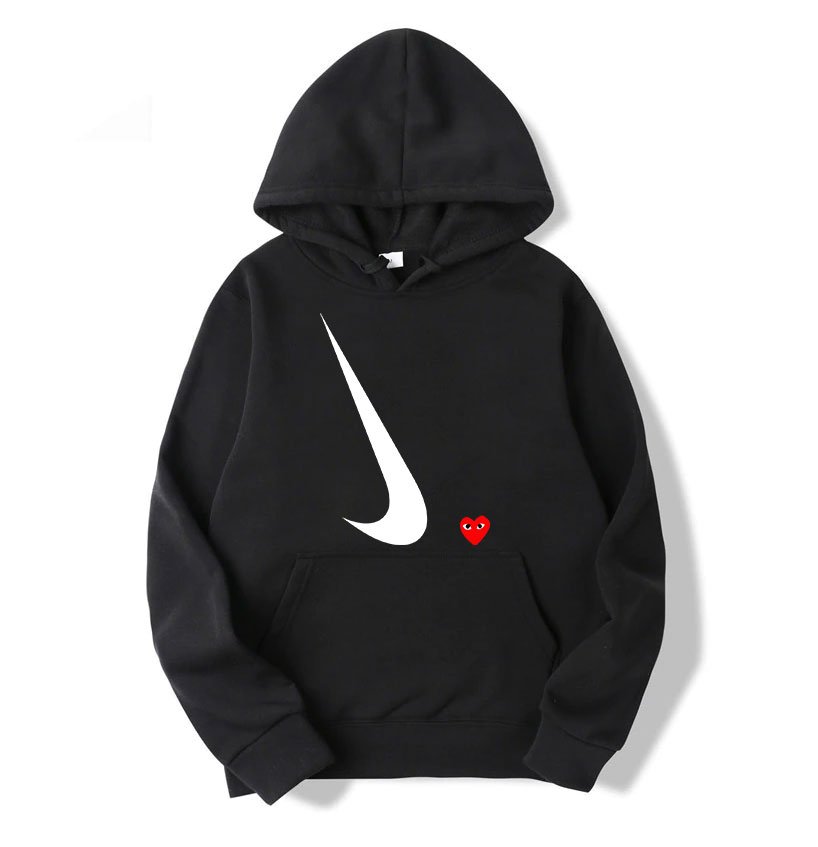 felpa con cappuccio comme des garcons x nike