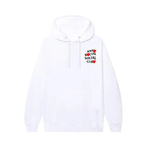 felpa con cappuccio bianca assc x comme des garcons