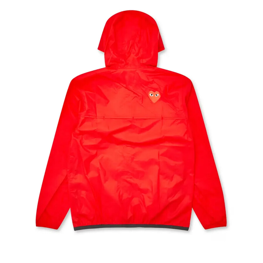 giacca con cerniera rossa cdg x k-way