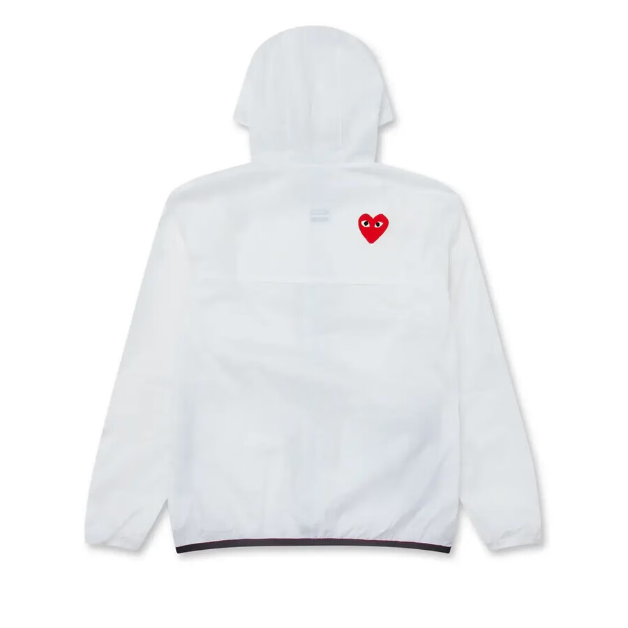 giacca con zip bianca cdg x k-way