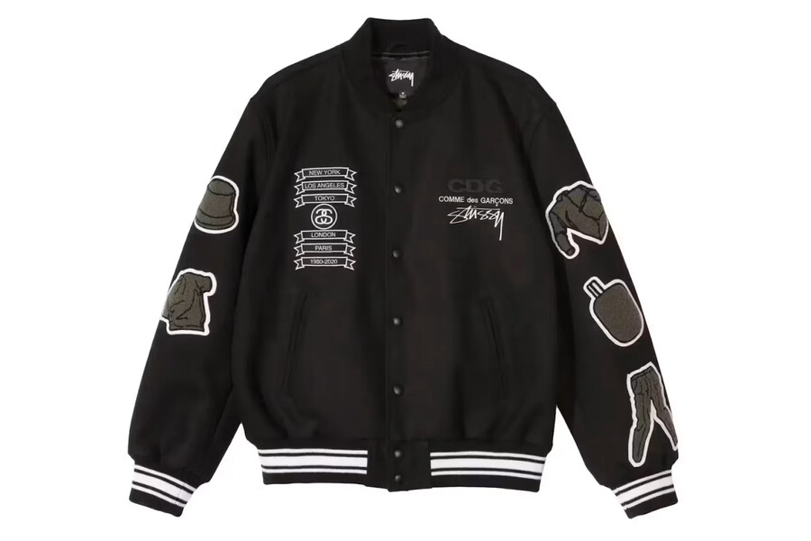 giacca cdg x stussy