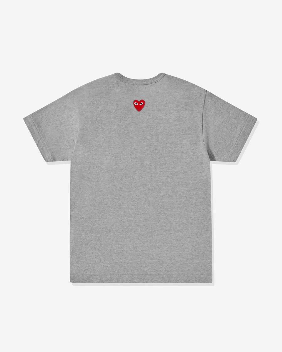gioca - maglietta unisex con cuore rosso invertito - grigio