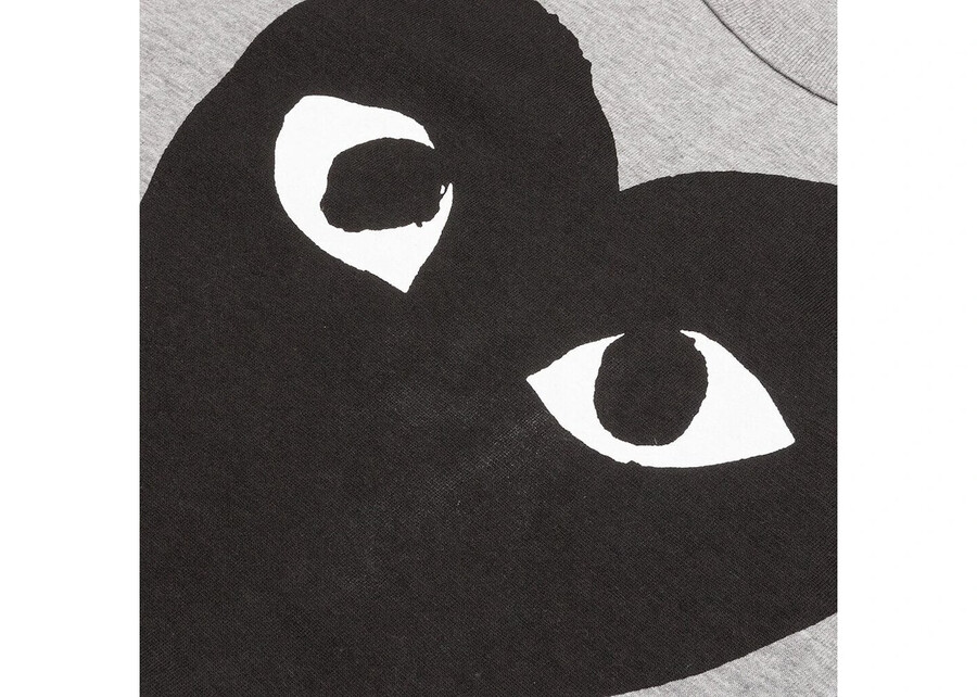 comme des garcons gioca a blk heart tee grigio