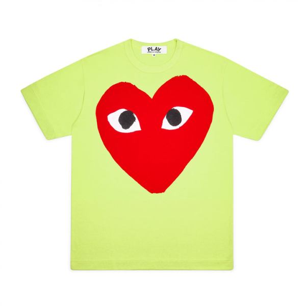 t-shirt serigrafata con cuore rosso serie primaverile