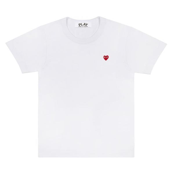 t-shirt gioca basic con emblema piccolo bianco