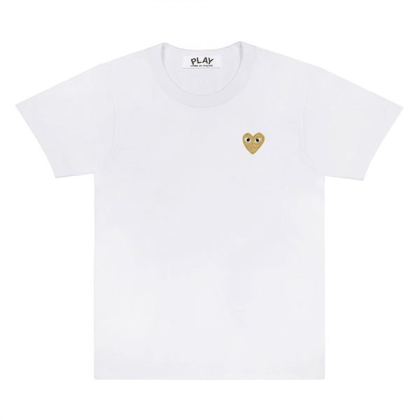 t-shirt base gioca emblema oro bianco