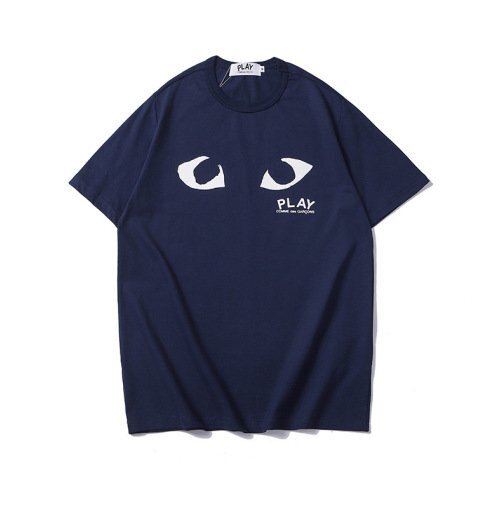 maglietta comme des garcons occhi blu navy