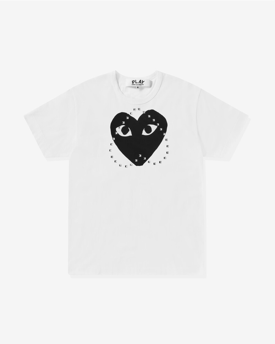 maglietta con logo play bianconero