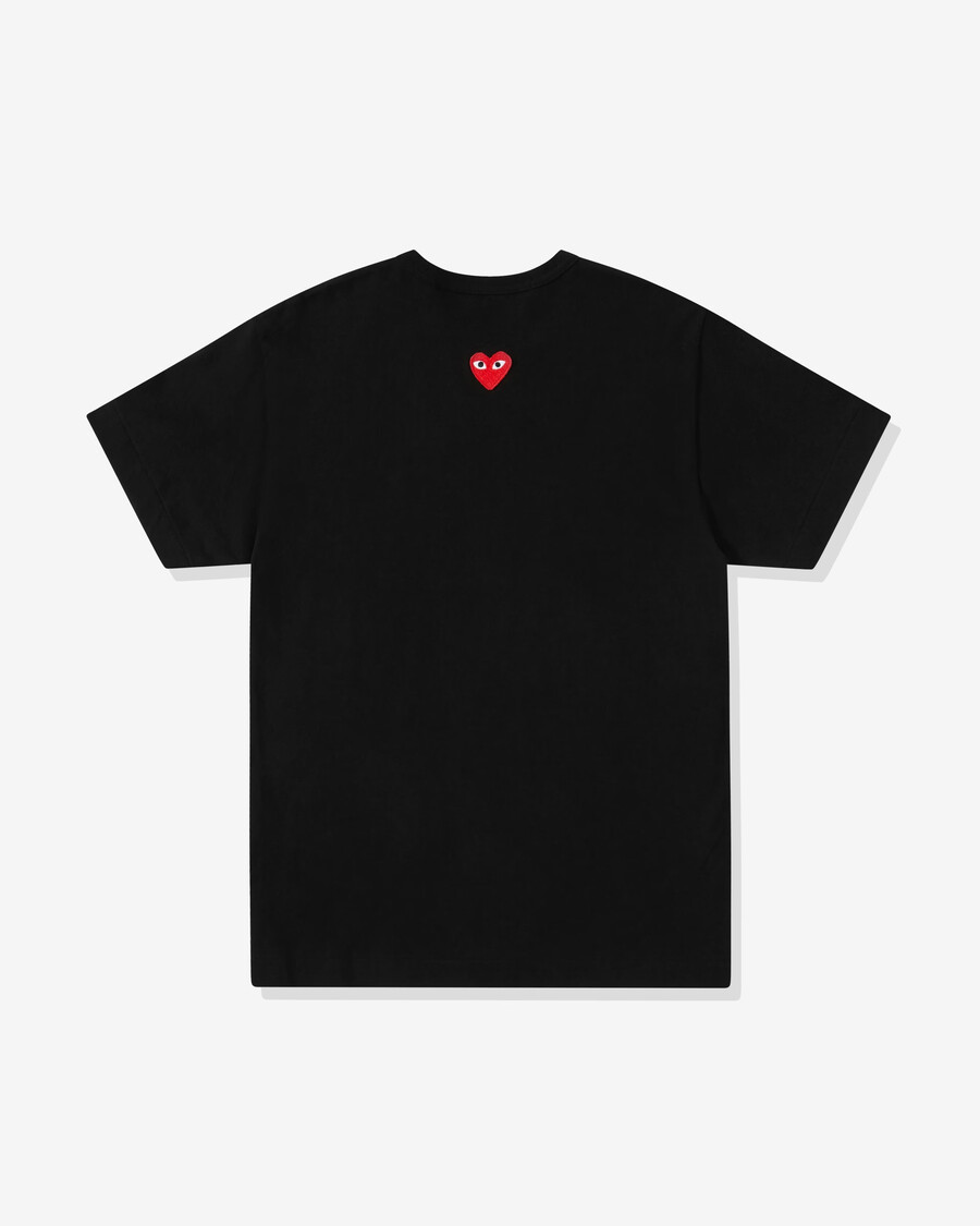 gioca - maglietta unisex con cuore rosso invertito - nero