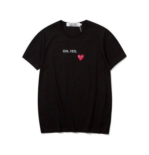 maglietta nera comme des garcons oh yes