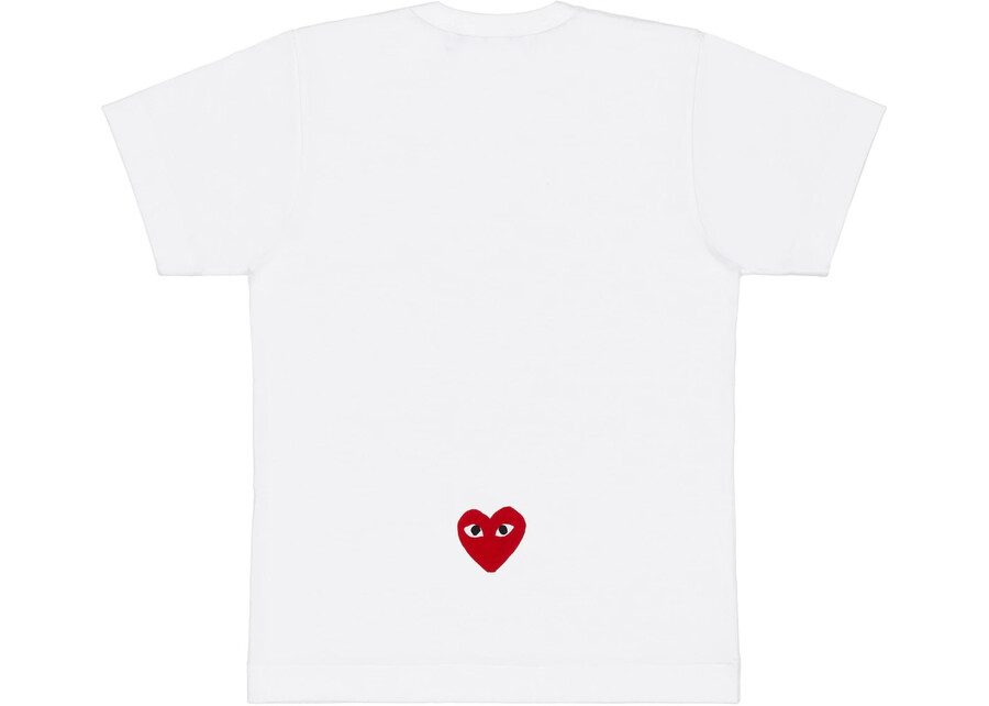 maglietta comme des garcons cdg play bianca