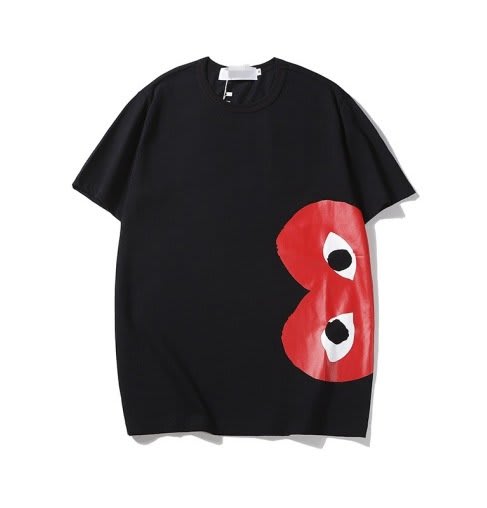 camicia basic comme des garcons cuore rosso