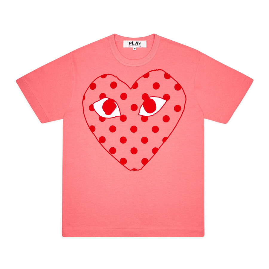 gioca - maglietta con cuore a pois luminosi - rosa