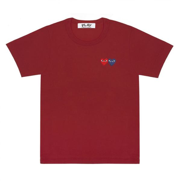 t-shirt base gioca due emblemi bordeaux
