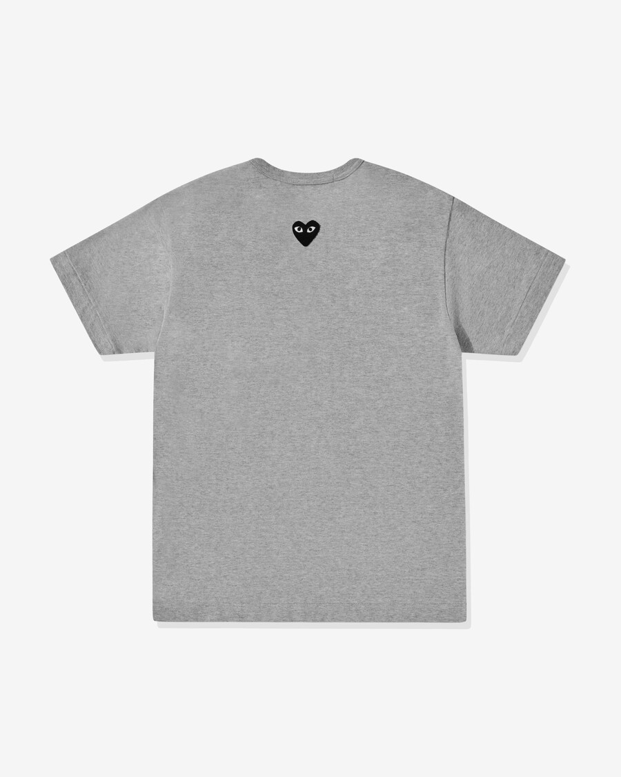 gioca - maglietta unisex con cuore nero invertito - grigio