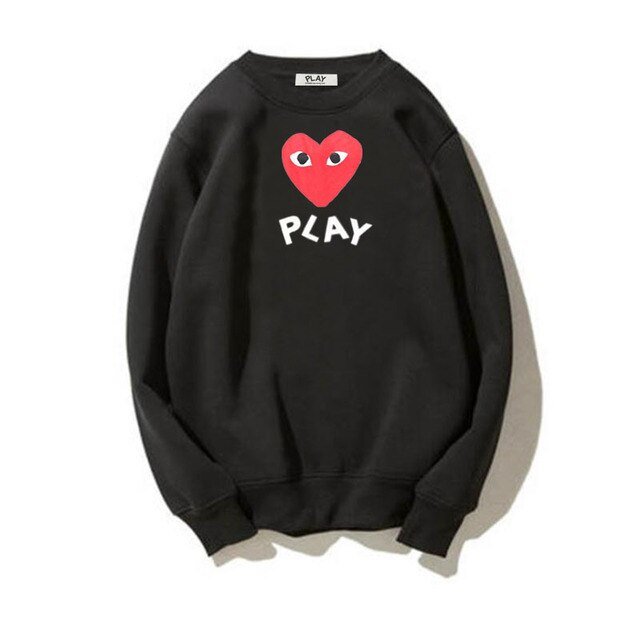 felpa con stampa fronte-retro cdg play