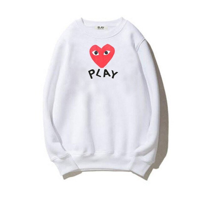 felpa con stampa fronte-retro cdg play