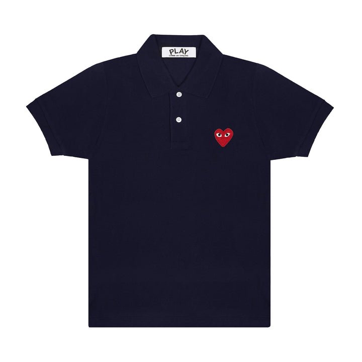 polo gioca emblema rosso blu marino