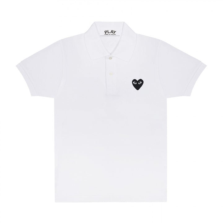 play polo emblema nero bianco