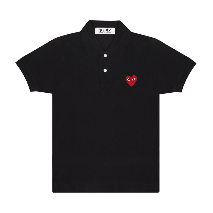 play polo emblema rosso nero